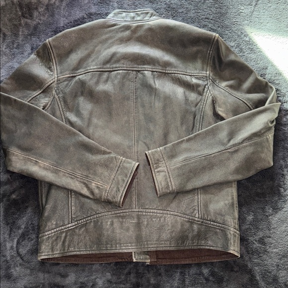 Lucky Brand Classic Washed Leather Bonneville Jacket - S - Picture 4 of 5
